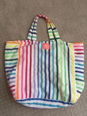 Las Bayadas Striped Cotton Tote